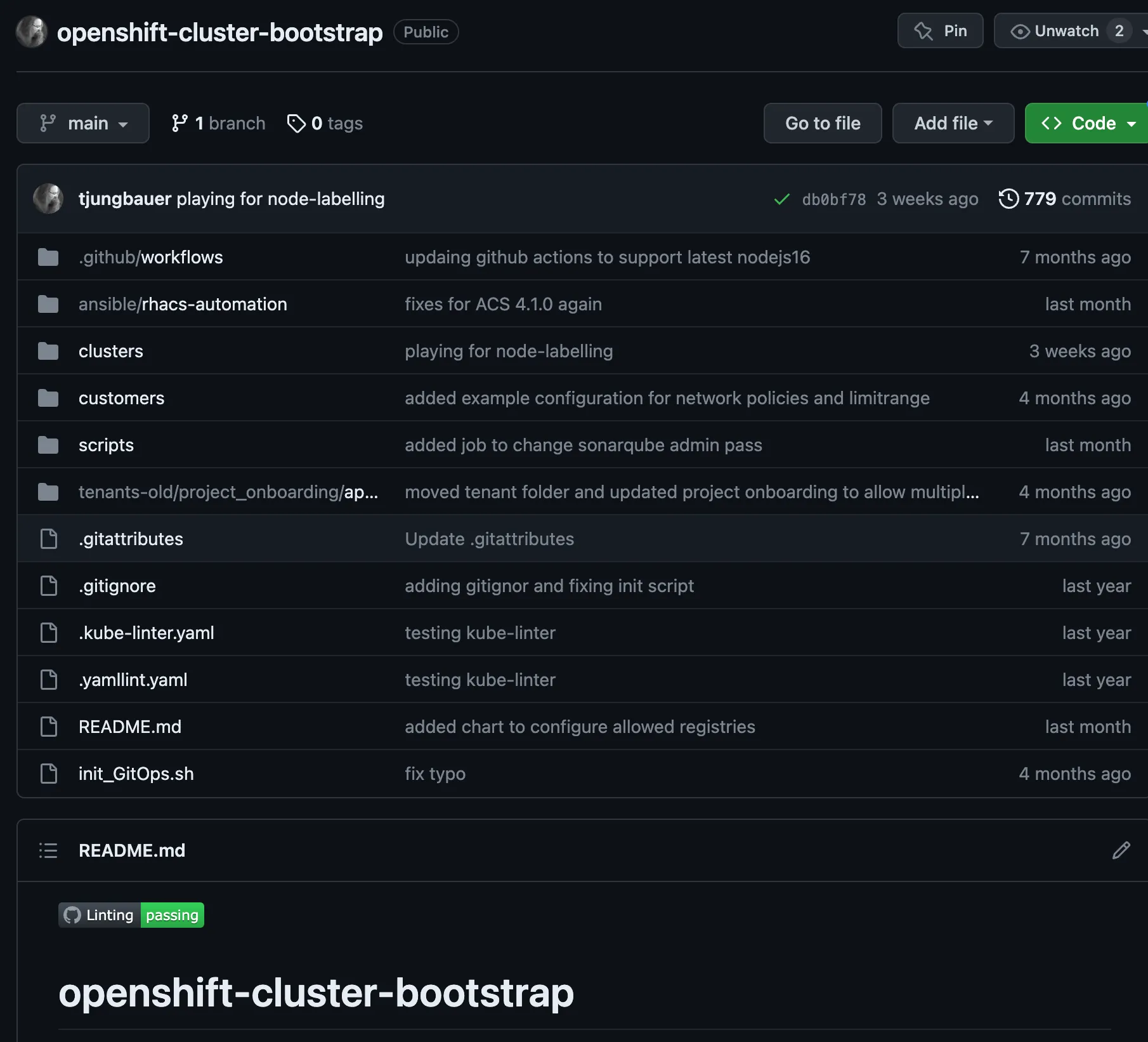 OpenShift Cluster Configuration GitOps screenshot 1