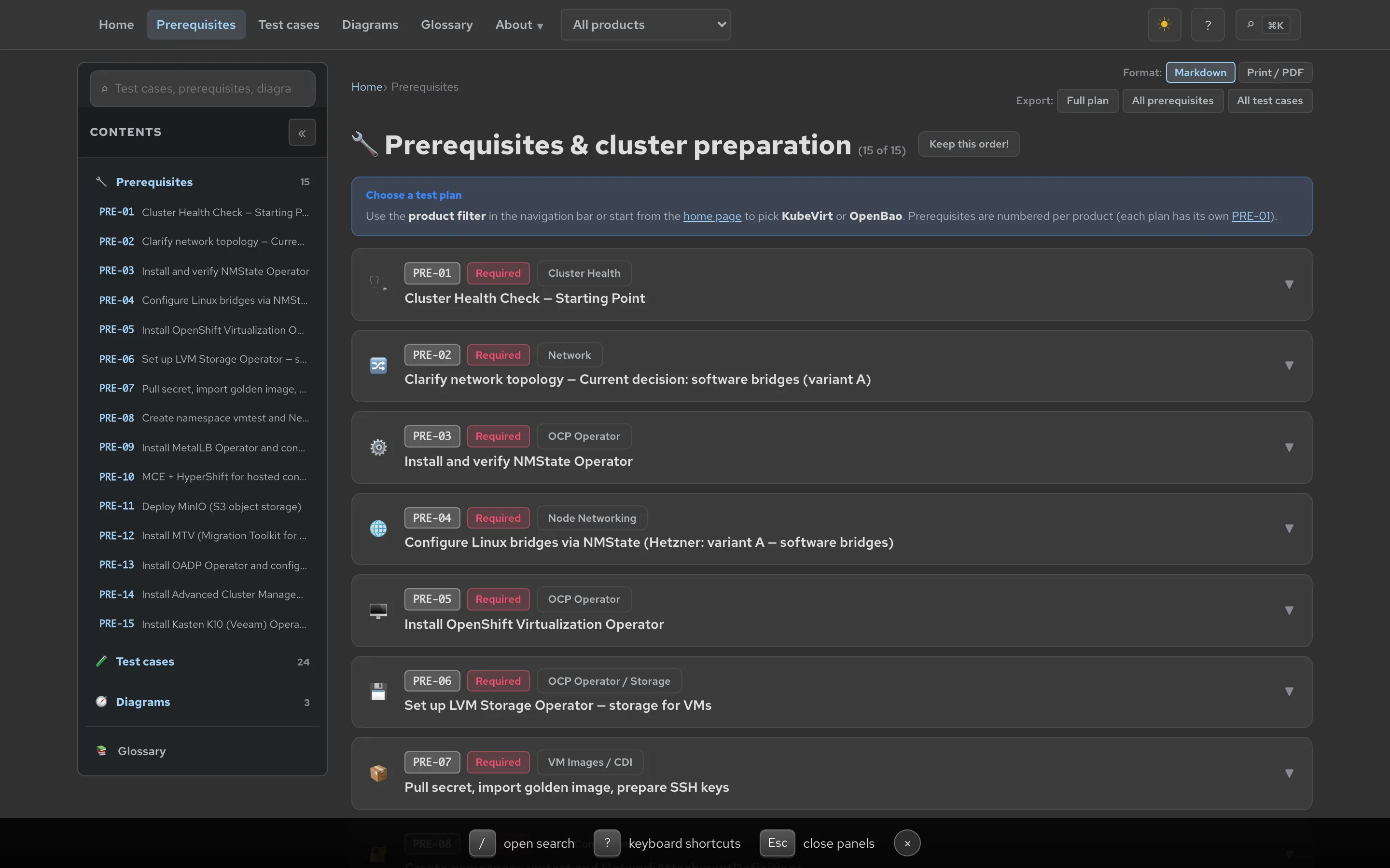 OpenShift & Kubernetes Test Plans screenshot 3