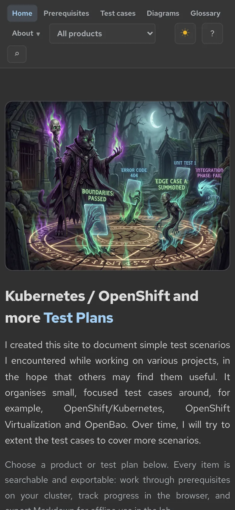 OpenShift & Kubernetes Test Plans screenshot 2
